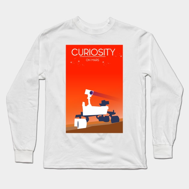 Curiosity on Mars Long Sleeve T-Shirt by nickemporium1